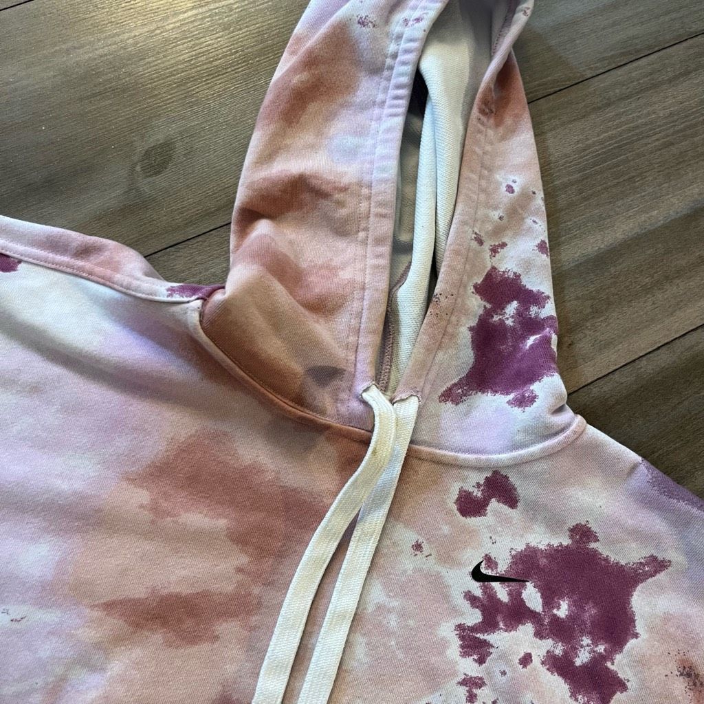 Nike Nike Purple Tie Dye Athletic Casual Hoodie Sweatshirt Women Size M / US 6-8 / IT 42-44 - 2 Thumbnail