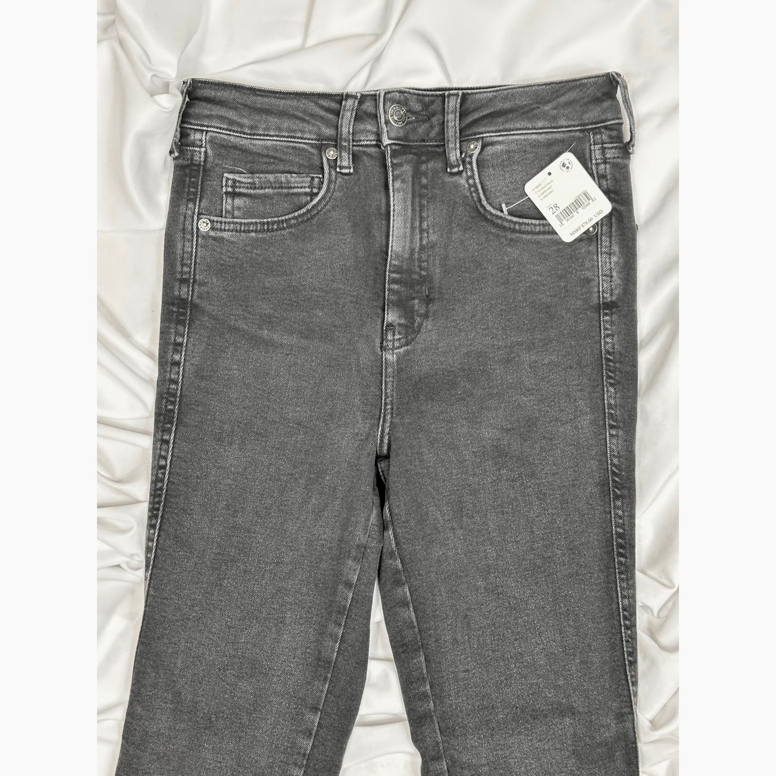 Free People Free People High Rise Raw Hem Skinny Jeans Black 30 Size 30" / US 8 / IT 44 - 10 Thumbnail