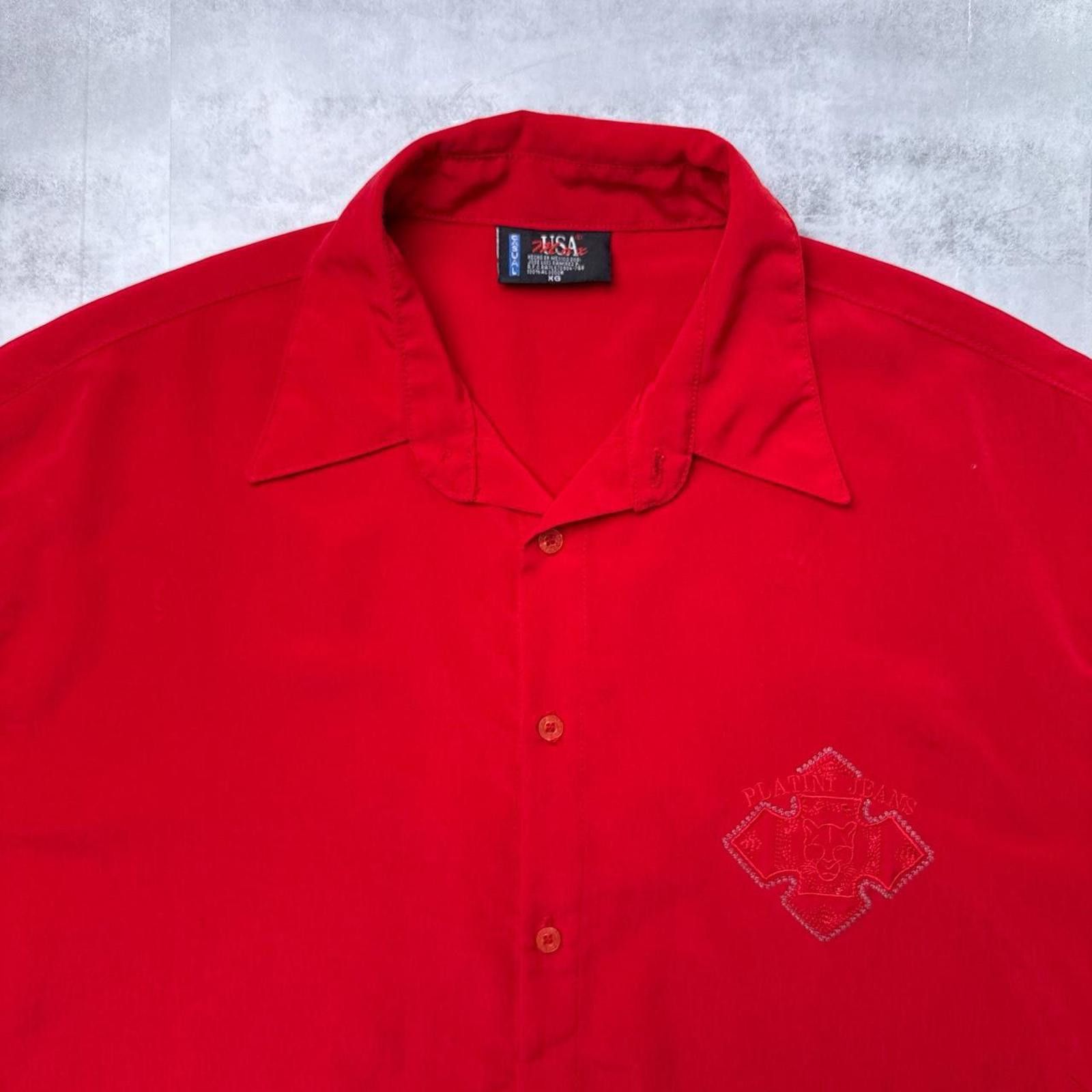 Affliction Y2K Platini Affliction Style 00s Red Button Up Shirt Size US XL / EU 56 / 4 - 7 Thumbnail