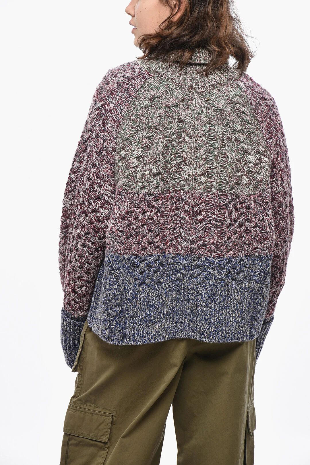 Golden Goose og1mm0426 Wool & Nylon Turtleneck Sweater in Multicolor Size M / US 6-8 / IT 42-44 - 2 Thumbnail