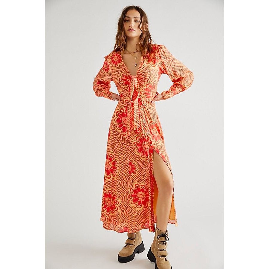 Free People New Free People Nappa Dress $168 SMALL Sunshine Floral Combo Size S / US 4 / IT 40 - 2 Thumbnail