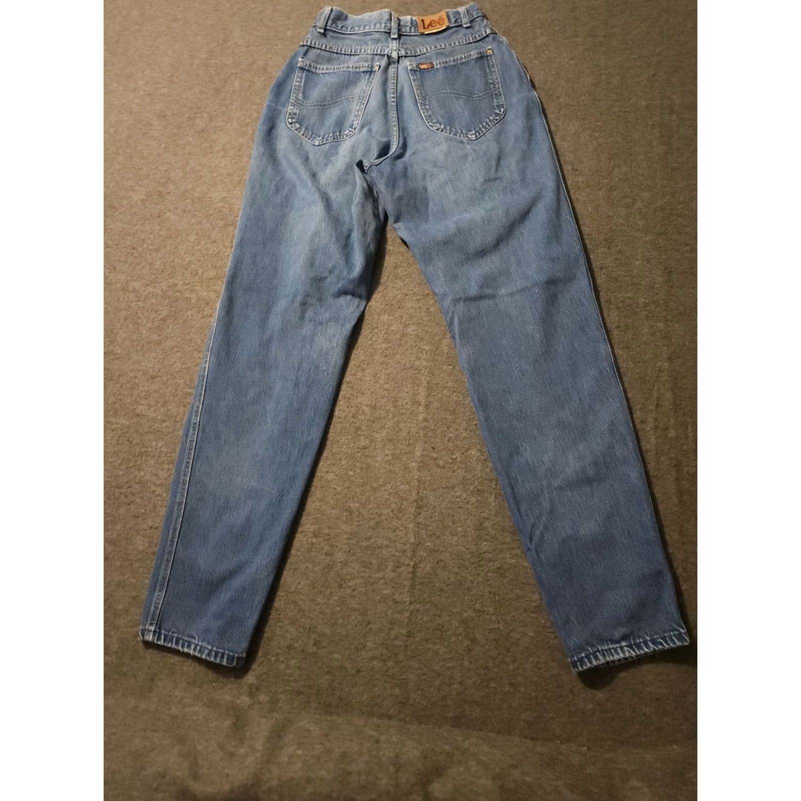 Lee VINTAGE Lee Jeans Women's High Rise Tapered 80s 90s Blue Denim Pleated 24in Waist 29in Inseam Womens Size 30" / US 8 / IT 44 - 5 Thumbnail