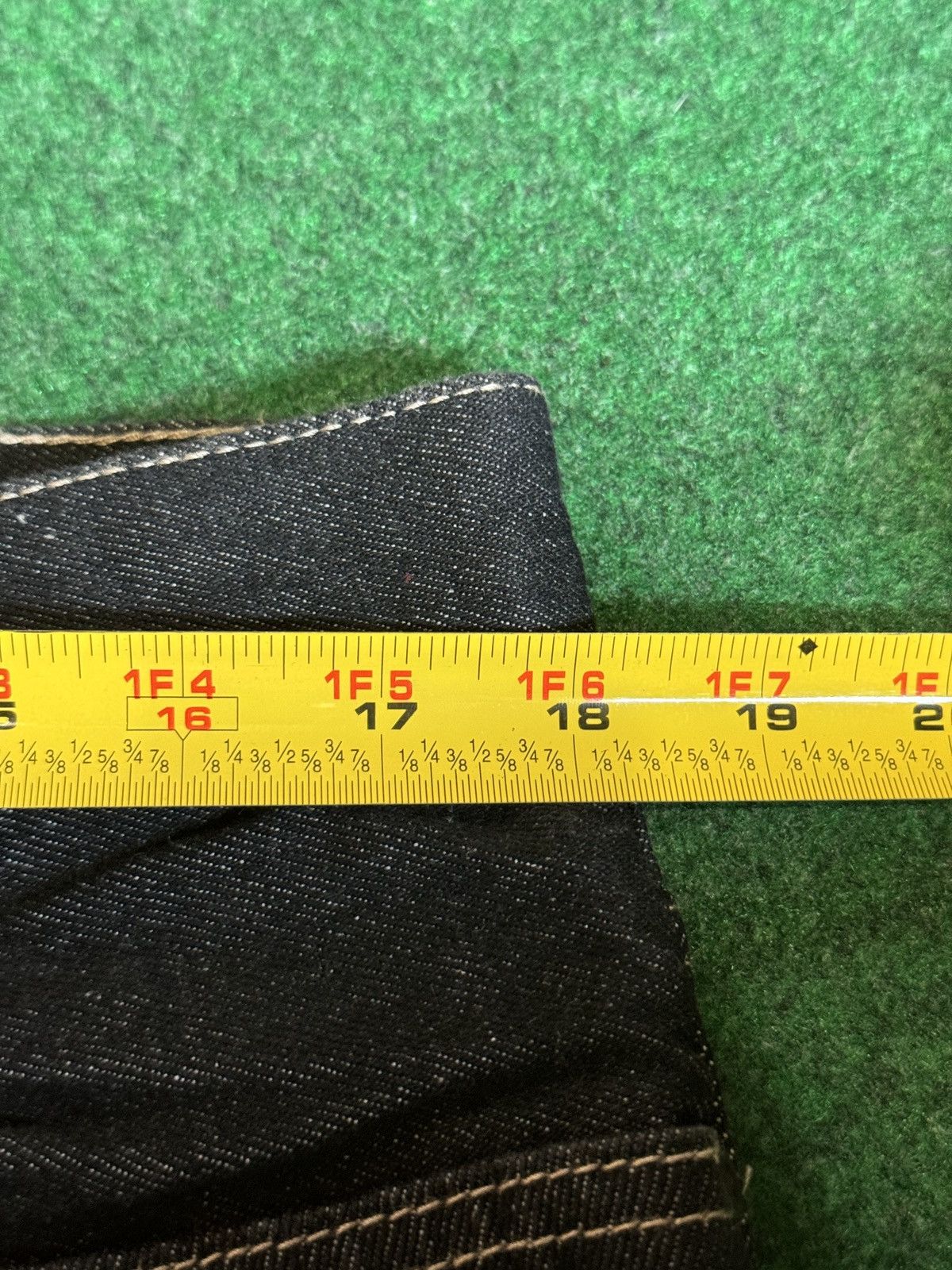 Route 66 Y2K Baggy Below Knee Hip Hop Jorts Dark Wash 14” Shorts Size US 36 / EU 52 - 4 Thumbnail