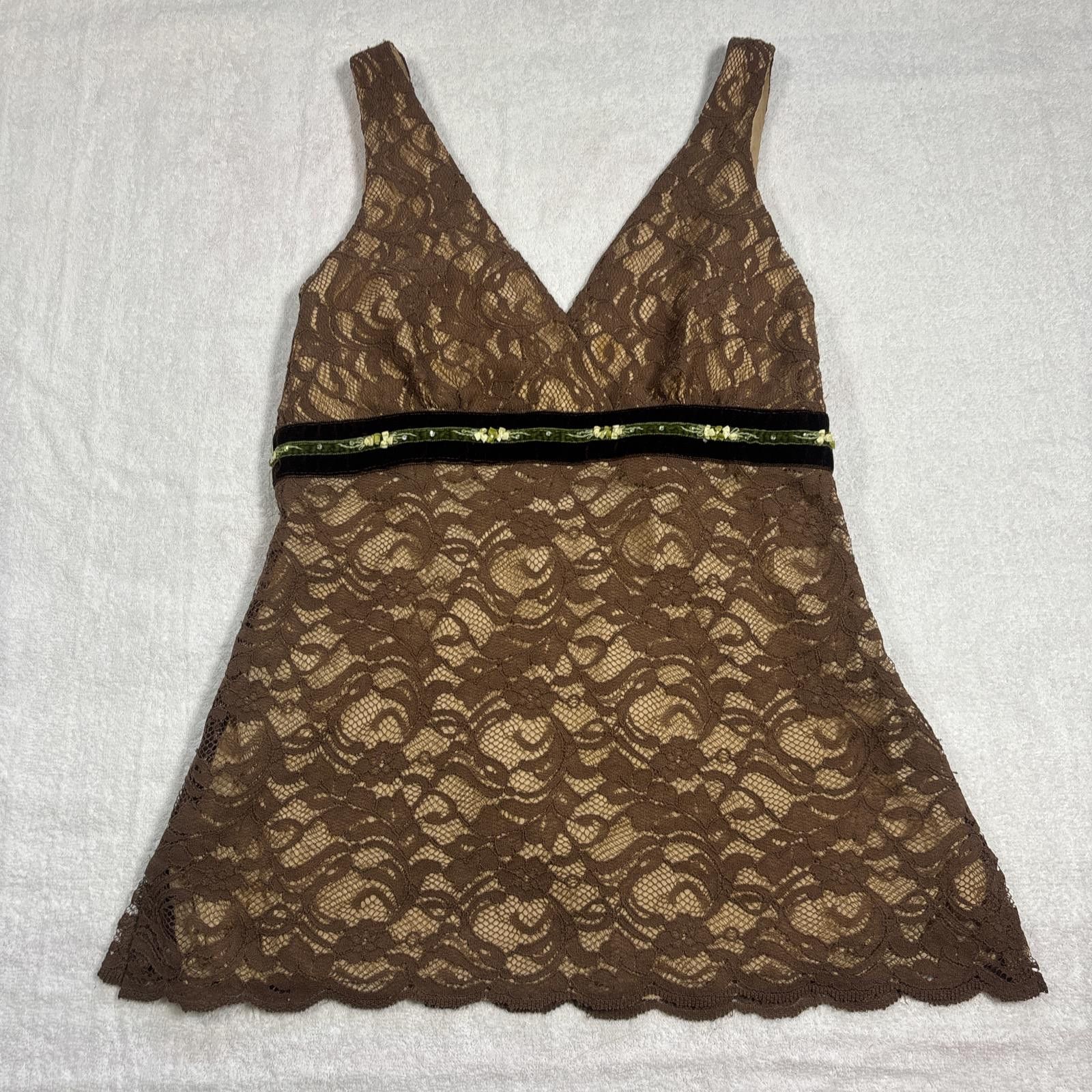 Rothco y2k brown lace fairy core top Size S / US 4 / IT 40 - 1 Thumbnail