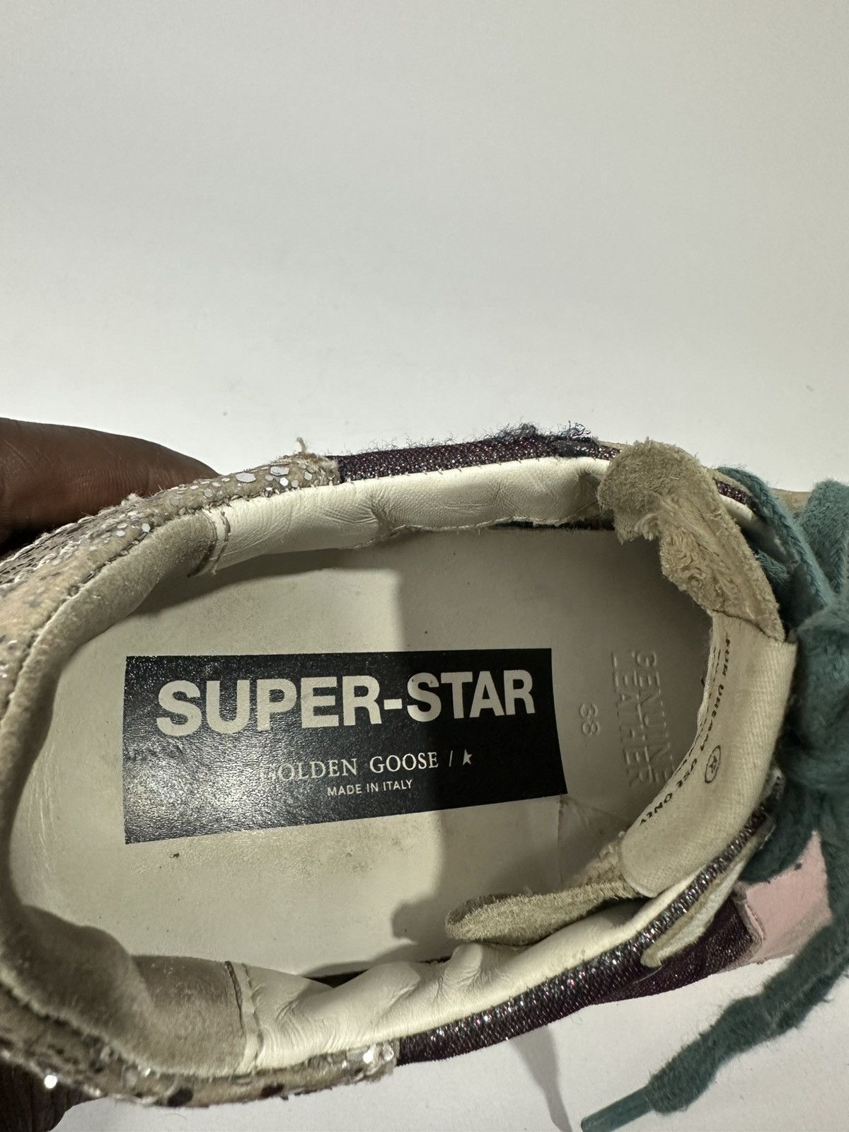 Golden Goose Golden Goose Superstar Glitter & Suede Multicolored Sneakers Size US 8 / IT 38 - 9 Thumbnail