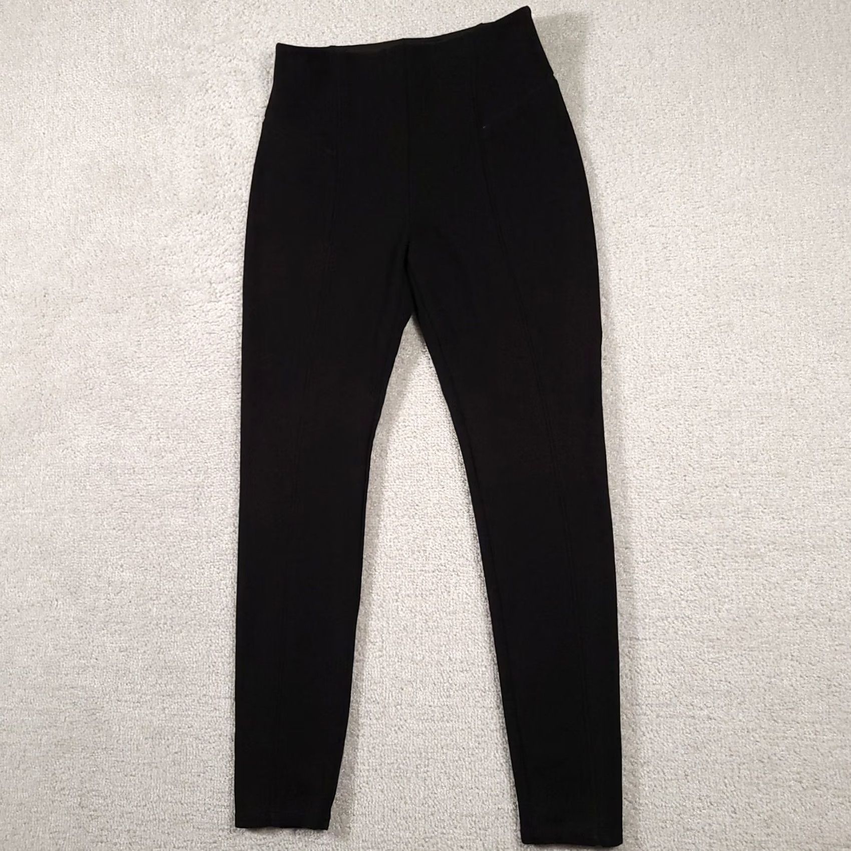 Vintage Lyssé Leggings Women's Small Black Shaping Skinny Stretch Yoga Size 28" / US 6 / IT 42 - 2 Thumbnail