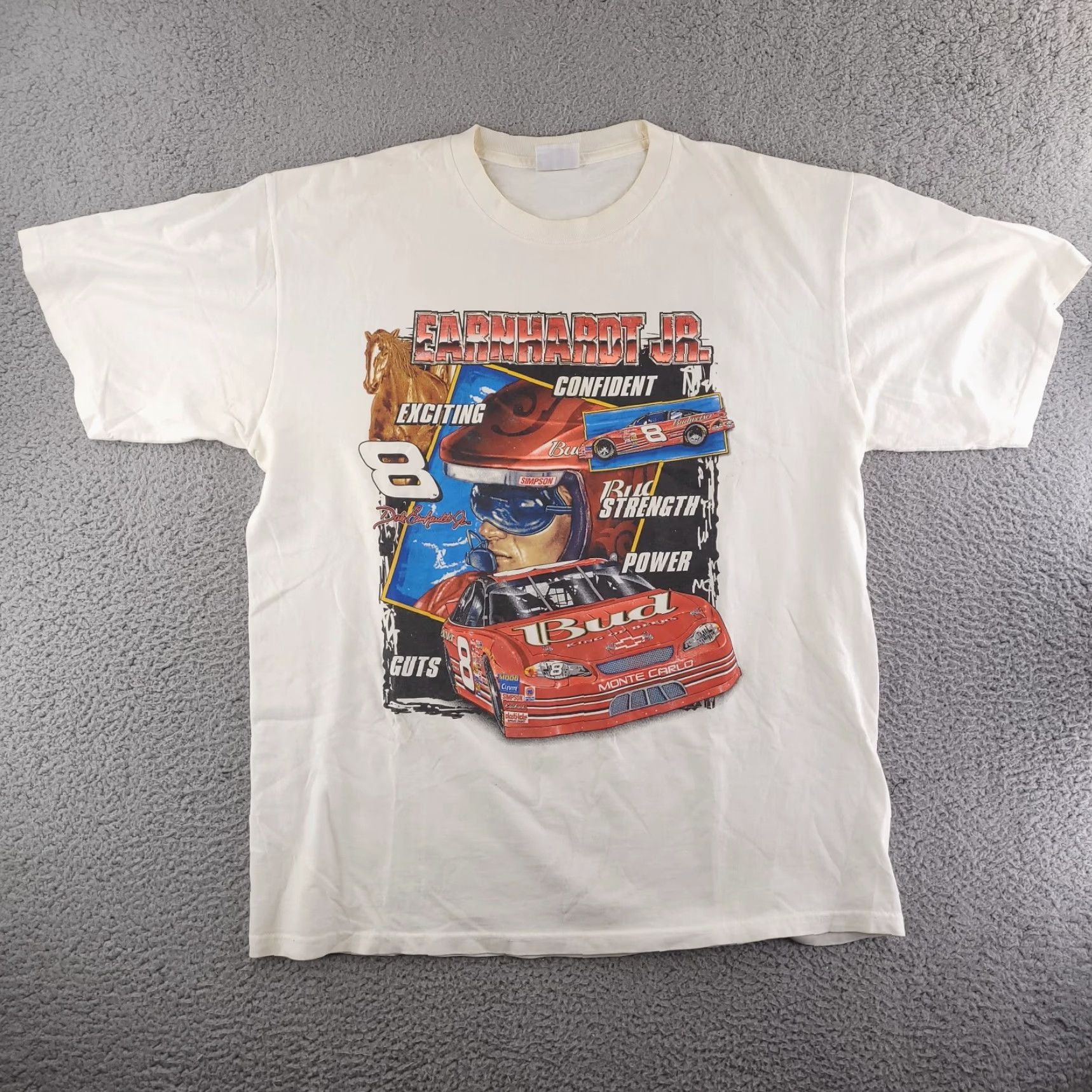 Chase Authentics Chase Authentics Shirt Mens Large White Graphic Earnhardt Jr Dale Crew Double Size US L / EU 52-54 / 3 - 2 Thumbnail