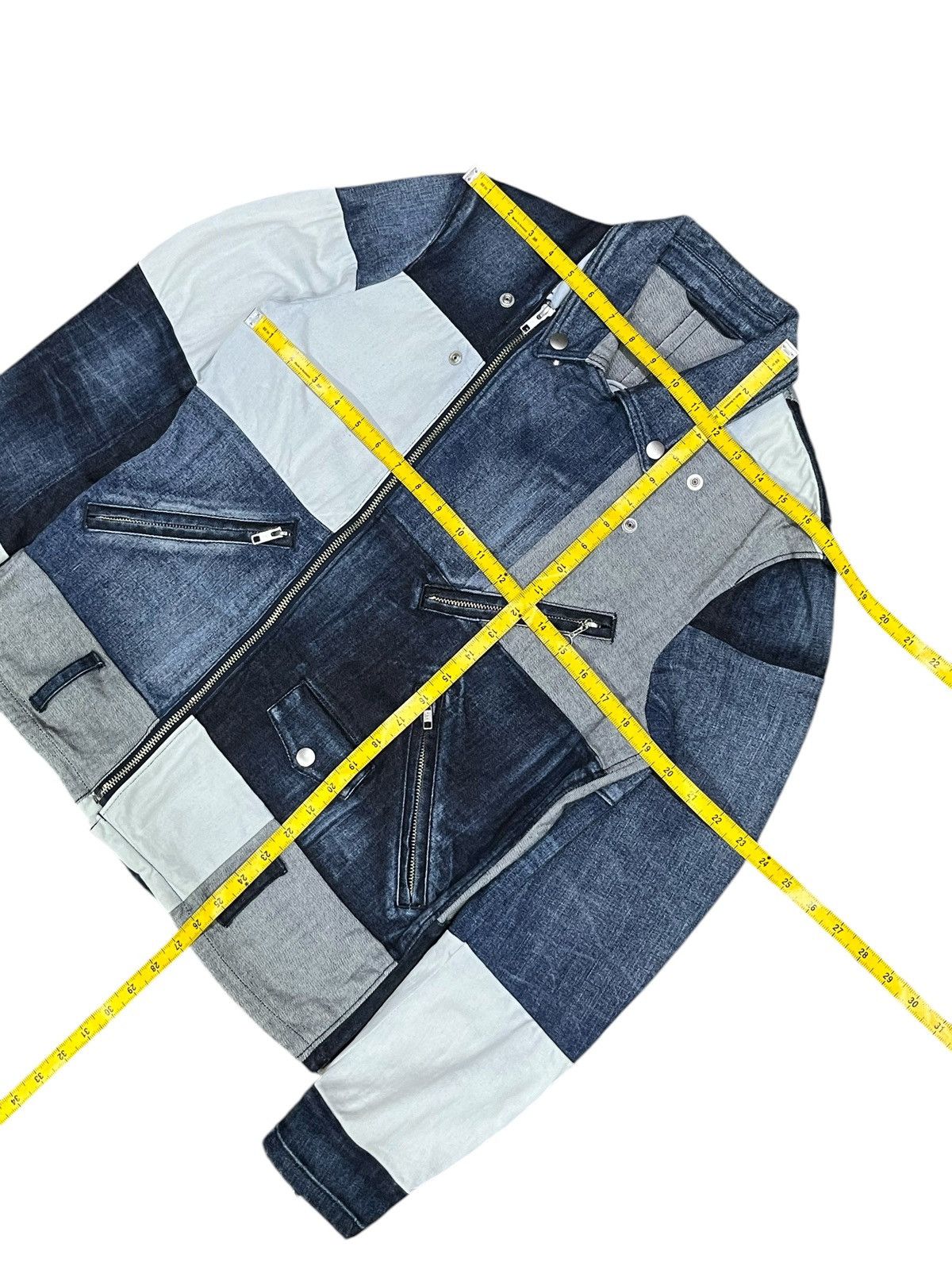 semanticdesign FYE🔥SEMANTIC DESIGN Designer Grunge Patchwork Denim Jacket Size US M / EU 48-50 / 2 - 9 Thumbnail