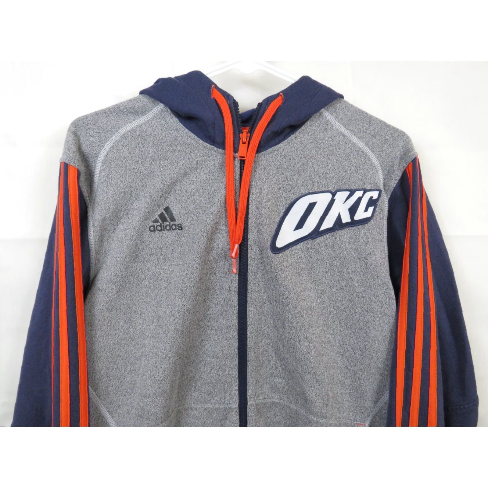 Adidas adidas Oklahoma City Thunder Hoodie Full Zip Mens Adults S Gray NBA Basketball Team Sweatshirt Size US S / EU 44-46 / 1 - 3 Thumbnail