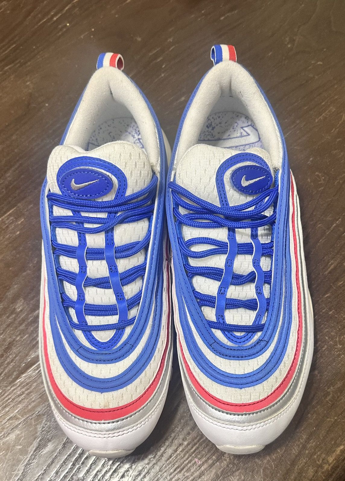 image of Mens Nike Air Max 97 All Star Game Metallic Silver Universit Shoes in Blue (Size 8)