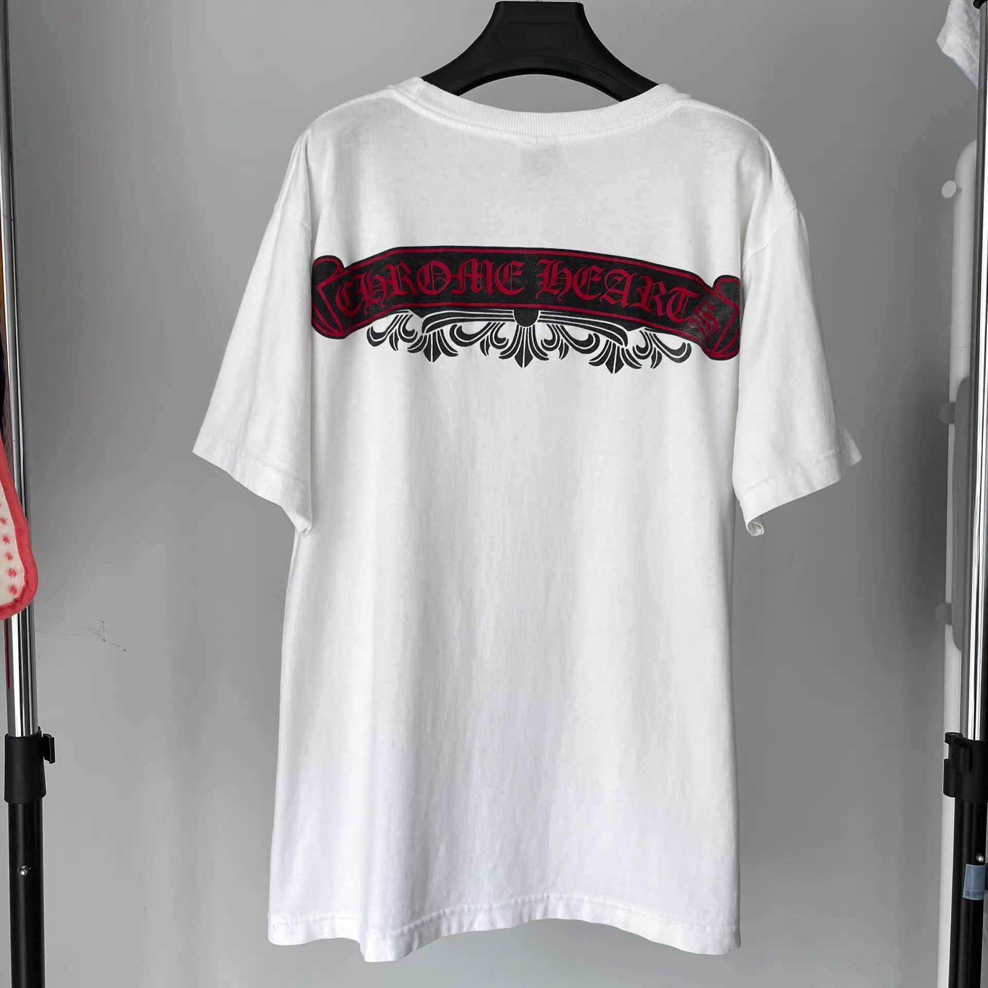 Chrome Hearts Chrome Hearts CH White Black Scroll Vine T-Shirt Size US M / EU 48-50 / 2 - 2 Thumbnail