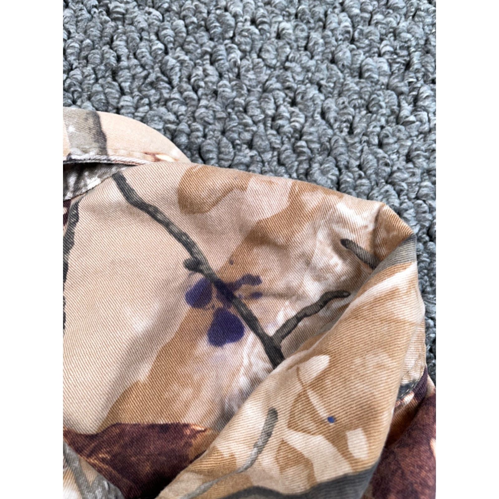 Vintage Outfitters Ridge Shirt Adult 2XL Brown Camouflage Twill Button-Up Long Sleeve Hunting Mens Size US XXL / EU 58 / 5 - 4 Thumbnail