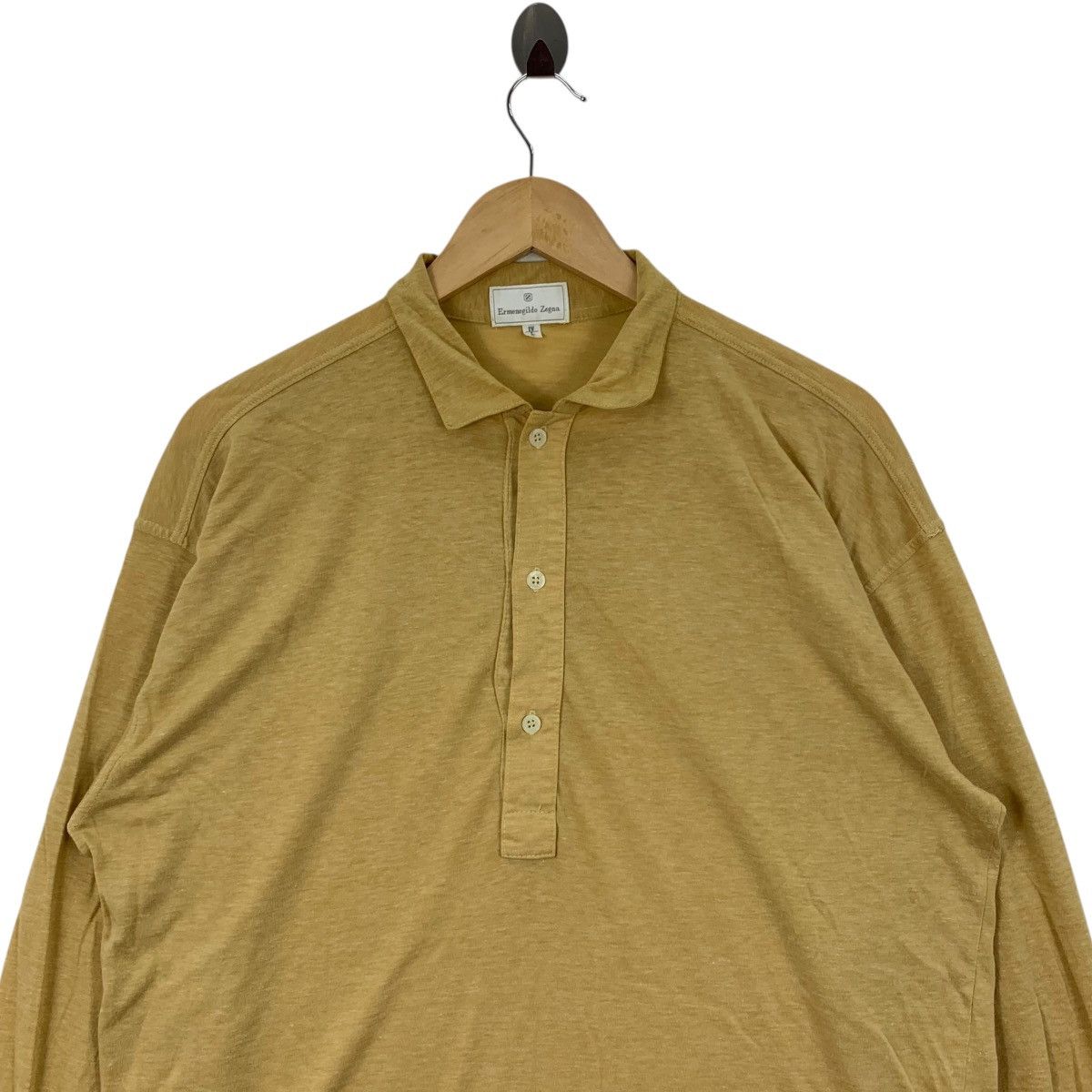 Ermenegildo Zegna Vintage ERMENEGILDO ZEGNA Italian Brand Collar Tshirt Size US L / EU 52-54 / 3 - 2 Thumbnail