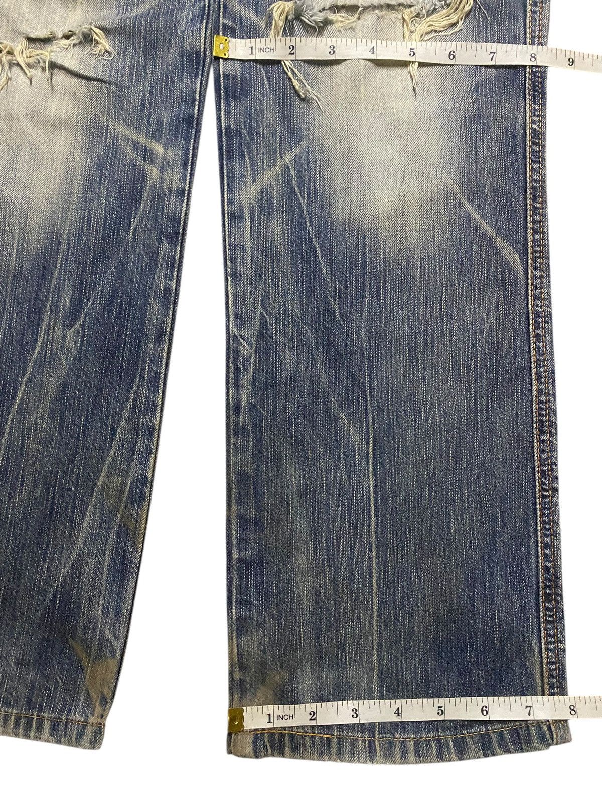Edwin Vintage Japanese Brand Edwin Bluetrip Distressed Loose Jeans Size US 29 - 20 Thumbnail