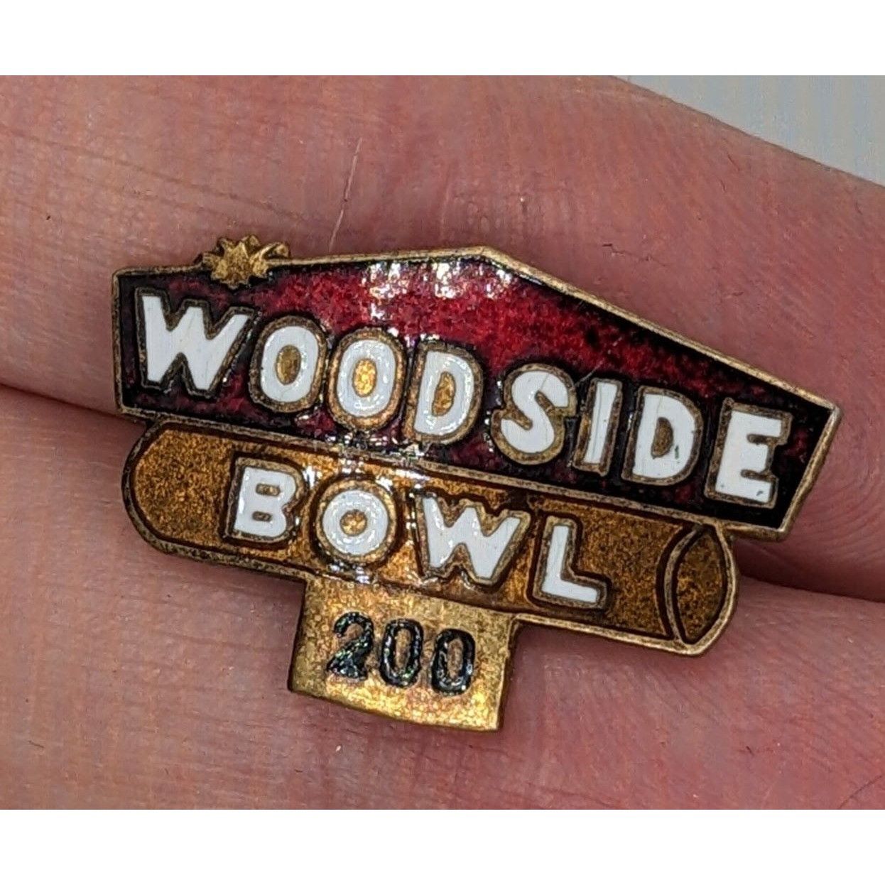 Other Woodside Bowl 200 Vintage Collectible Enamel Pin - Size ONE SIZE - 2 Thumbnail