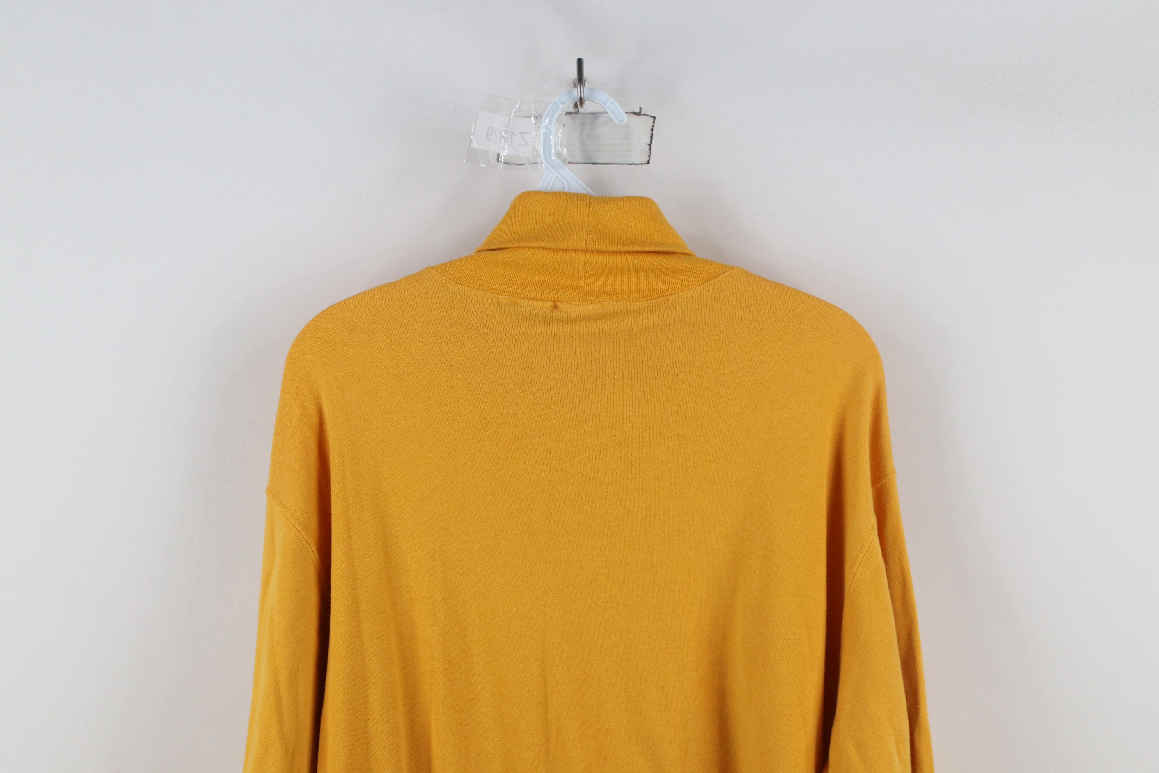 Vintage Vintage 90s Streetwear Blank Turtleneck T-Shirt Yellow Size XL / US 12-14 / IT 48-50 - 9 Thumbnail