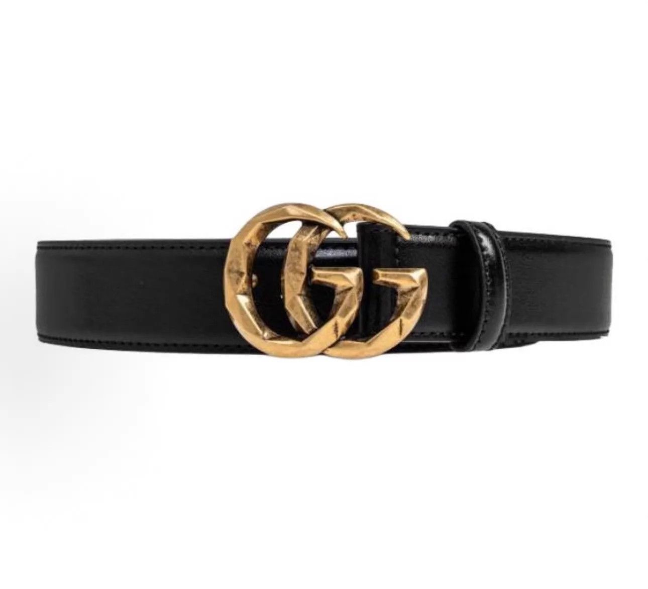 Gucci Gucci Double G Black 4cm Leather Belt Size ONE SIZE - 4 Thumbnail