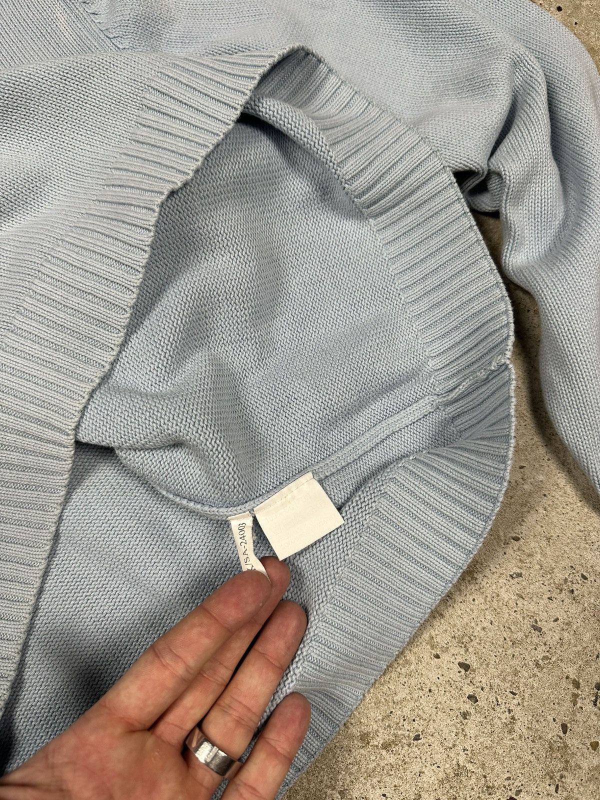 Yves Saint Laurent Vintage 90s Yves Saint Laurent Baby Blue Sweater Jumper Knit Size US XL / EU 56 / 4 - 9 Thumbnail