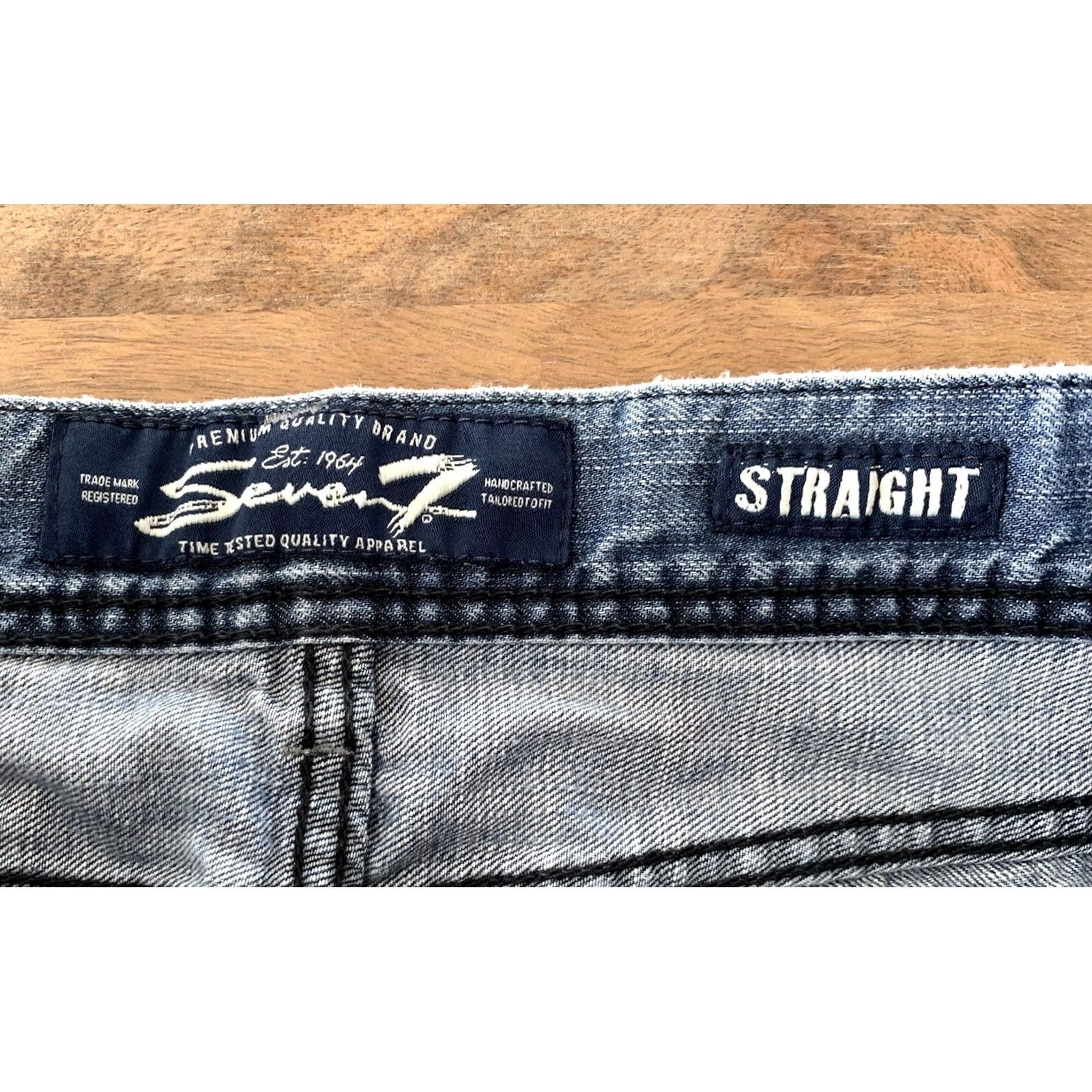 Vintage Seven7 Jeans Mens 36x30 Straight Denim Blue 90s Grunge Retro Casual Baggy Vintage No N/A Size US 36 / EU 52 - 3 Thumbnail