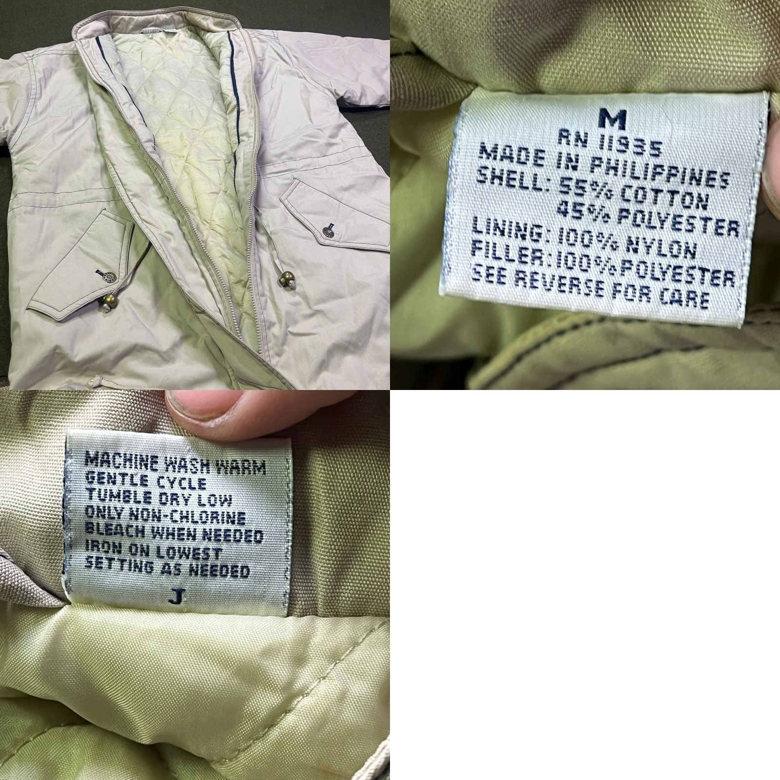 Vintage VINTAGE Cabin Creek Jacket Womens M Beige Parka Cinch Waist Chore Barn 90s Tailored Pockets Zip Canvas Mid-Length Regular Vintage Womens Mens? Size M / US 6-8 / IT 42-44 - 8 Thumbnail