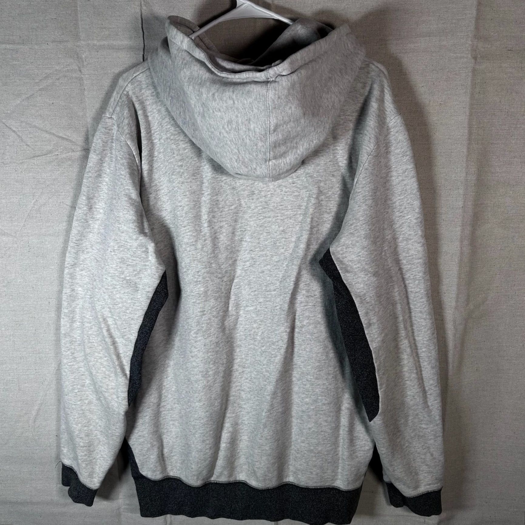 RVCA RVCA Hoodie Mens Two Tone Grey Pullover Regular Fit L Cotton Pullover Logo Pockets All Seasons Size US L / EU 52-54 / 3 - 3 Thumbnail
