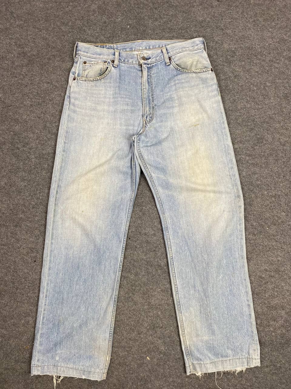 Levi's vintage levis 504 lightwash denim nice design Size US 35 - 11 Thumbnail