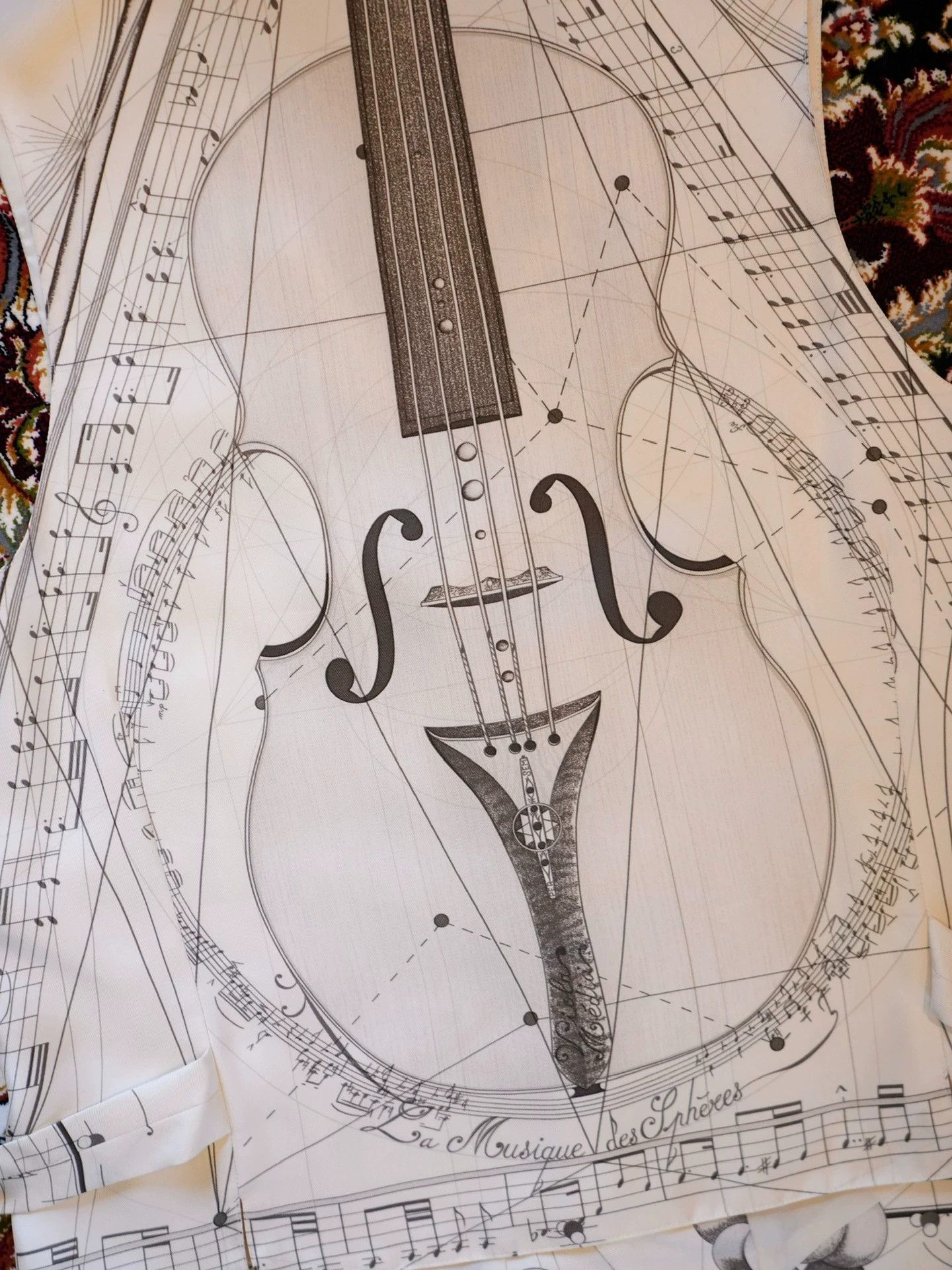 Hermes Hermes Vintage Violin King Silk Print Vest Unisex FR46/XXL Size XL / US 12-14 / IT 48-50 - 7 Thumbnail