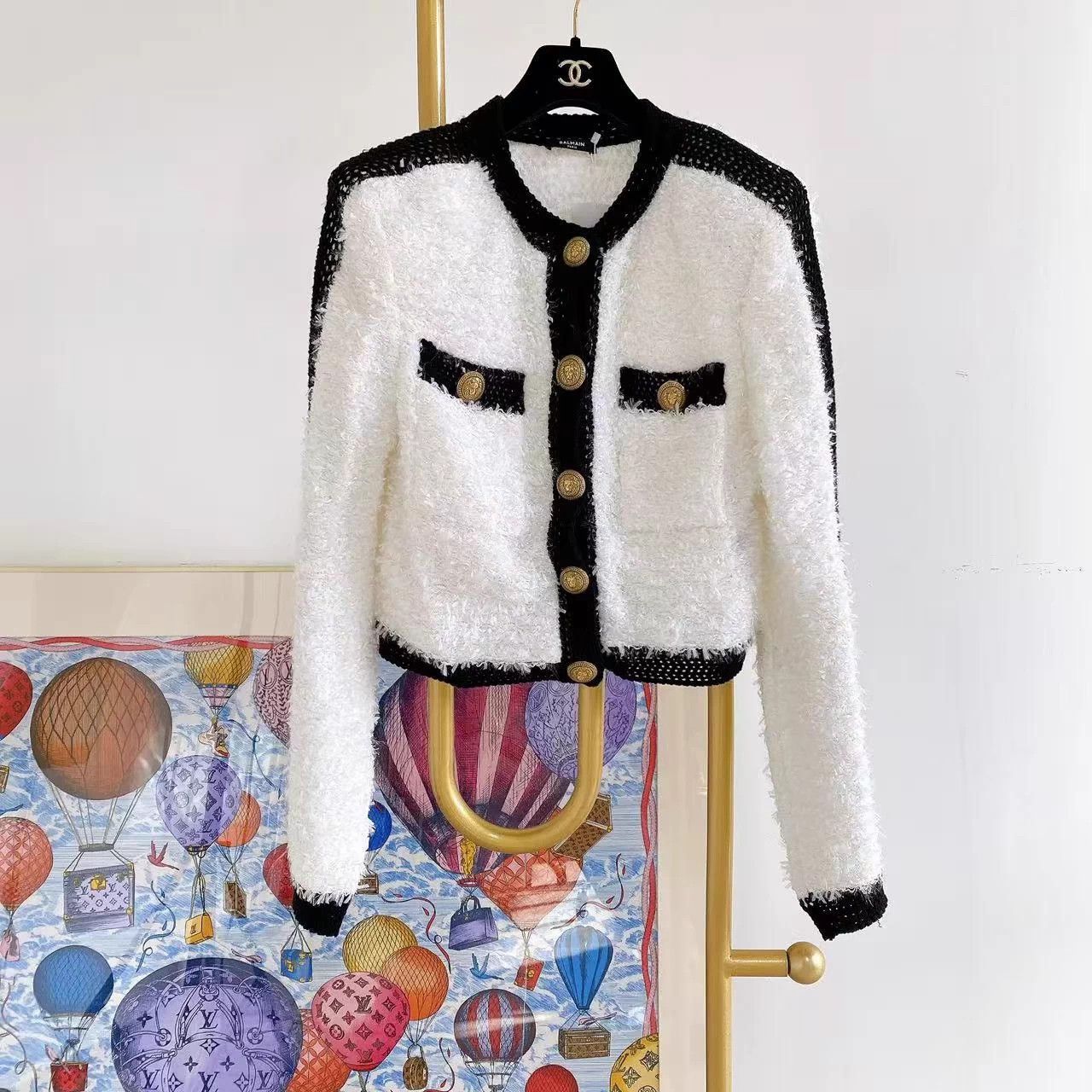 Balmain Balmain white woven Coco style jacket 42 Kim Ji-won Size M / US 6-8 / IT 42-44 - 3 Thumbnail