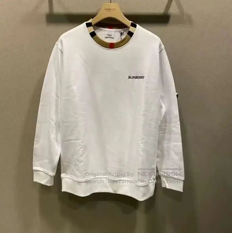 Burberry Burberry White Cotton Long Sleeve Sweatshirt. Size US L / EU 52-54 / 3 - 2 Thumbnail