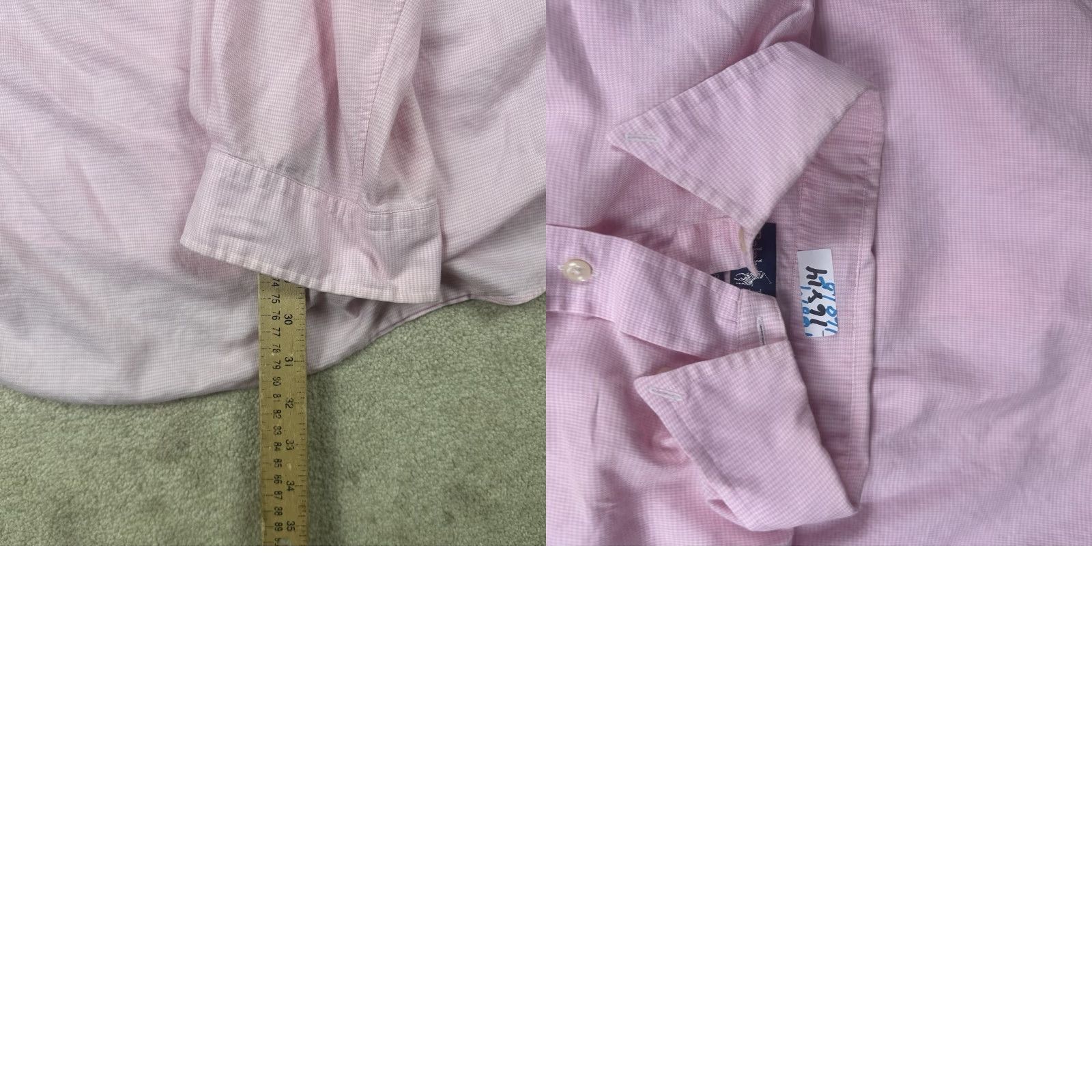 Charles Tyrwhitt Ralph Lauren Dress Shirt Mens 17.5 32 Pink Striped Size 46R - 8 Thumbnail