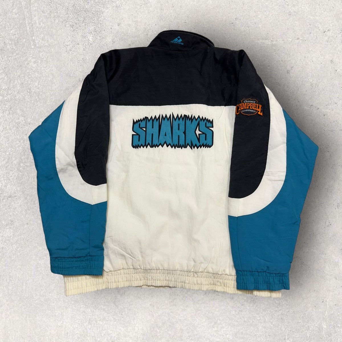 image of Apex One x Nhl Vintage San Jose Sharks Jacket in White, Men's (Size XL)