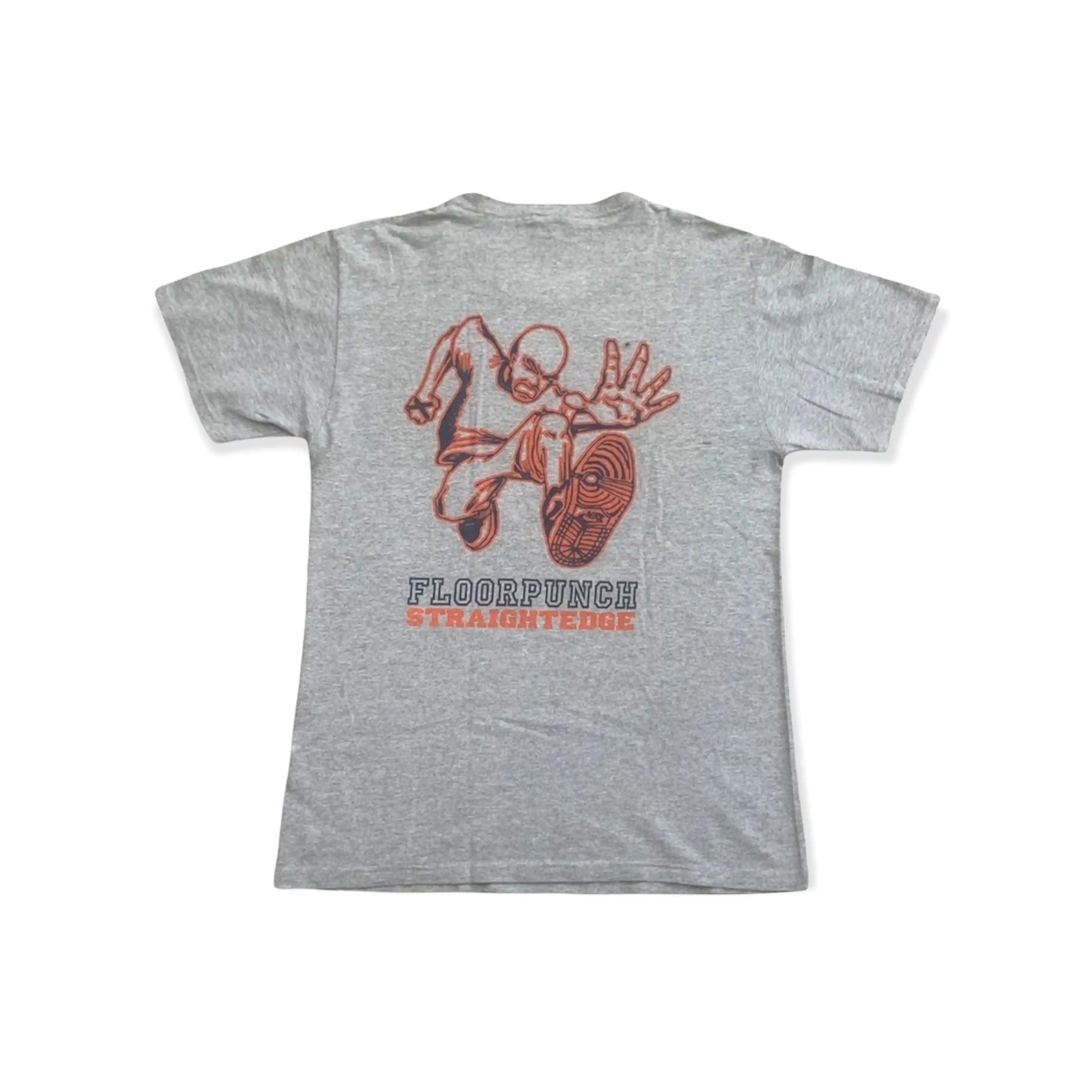 image of Band Tees x Rock Band Vintage Floor Punch New Nersey Straight Edge Band Tshirt in Grey (Size Medium