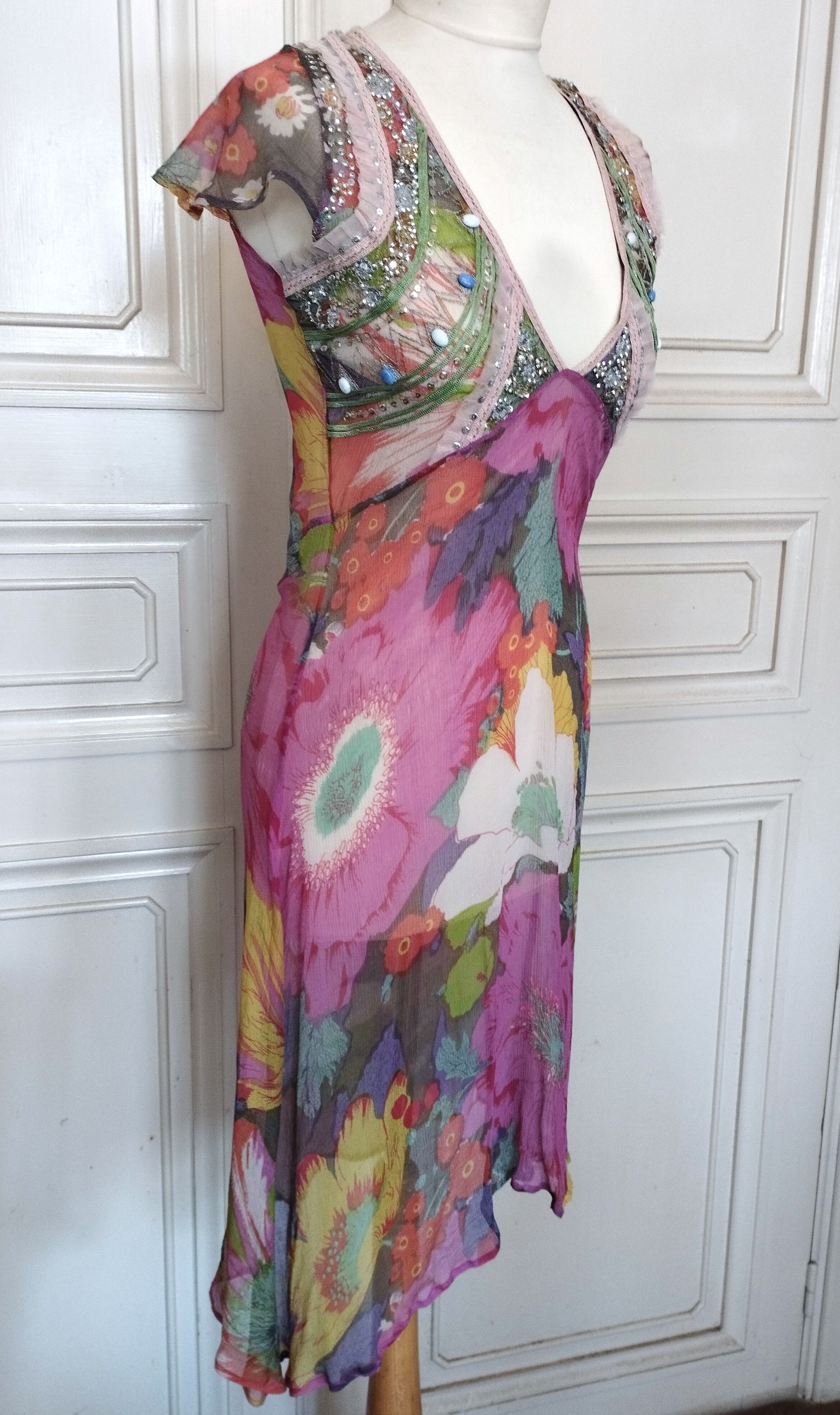 Antik Batik Antik Batik Robe Voile de Soie Rose Cocktail TS 36 Size S / US 4 / IT 40 - 5 Thumbnail