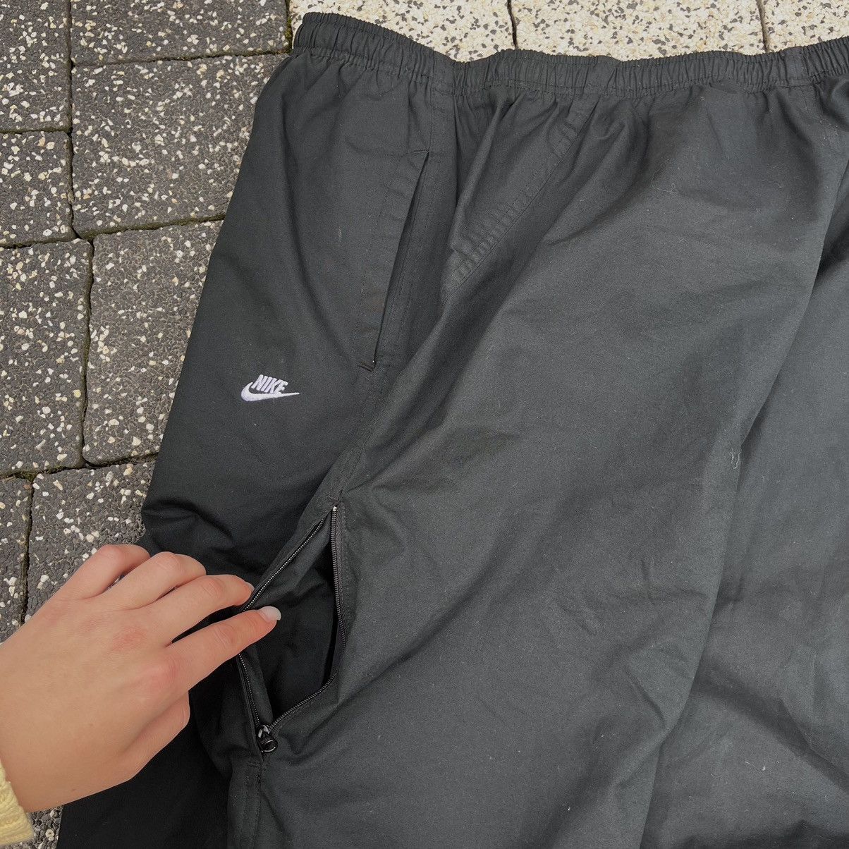 Nike × Vintage Nike Vintage Track Pants Nylon Y2K Drill Streetwear Swoosh Size US 36 / EU 52 - 14 Thumbnail