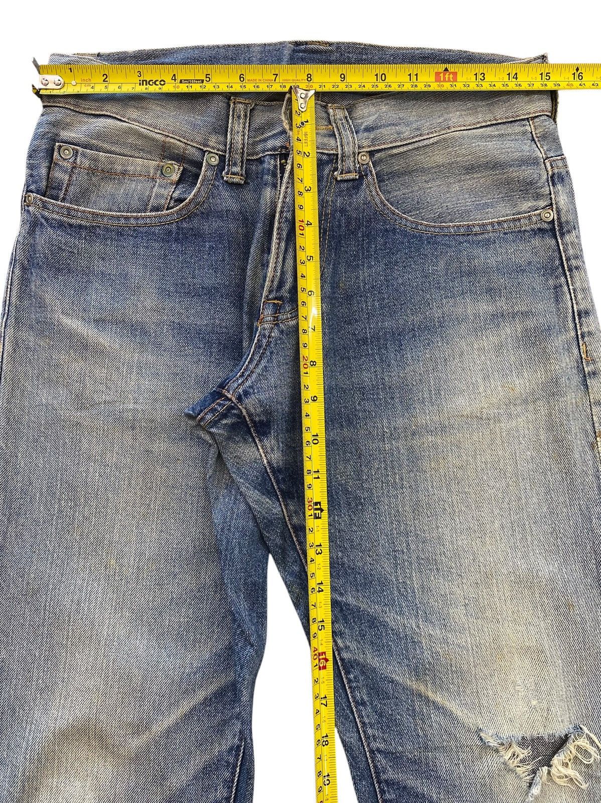 Japanese Brand Japanese Brand Faded Wash Ripped Style Straight Leg Jeans Size US 30 / EU 46 - 6 Thumbnail