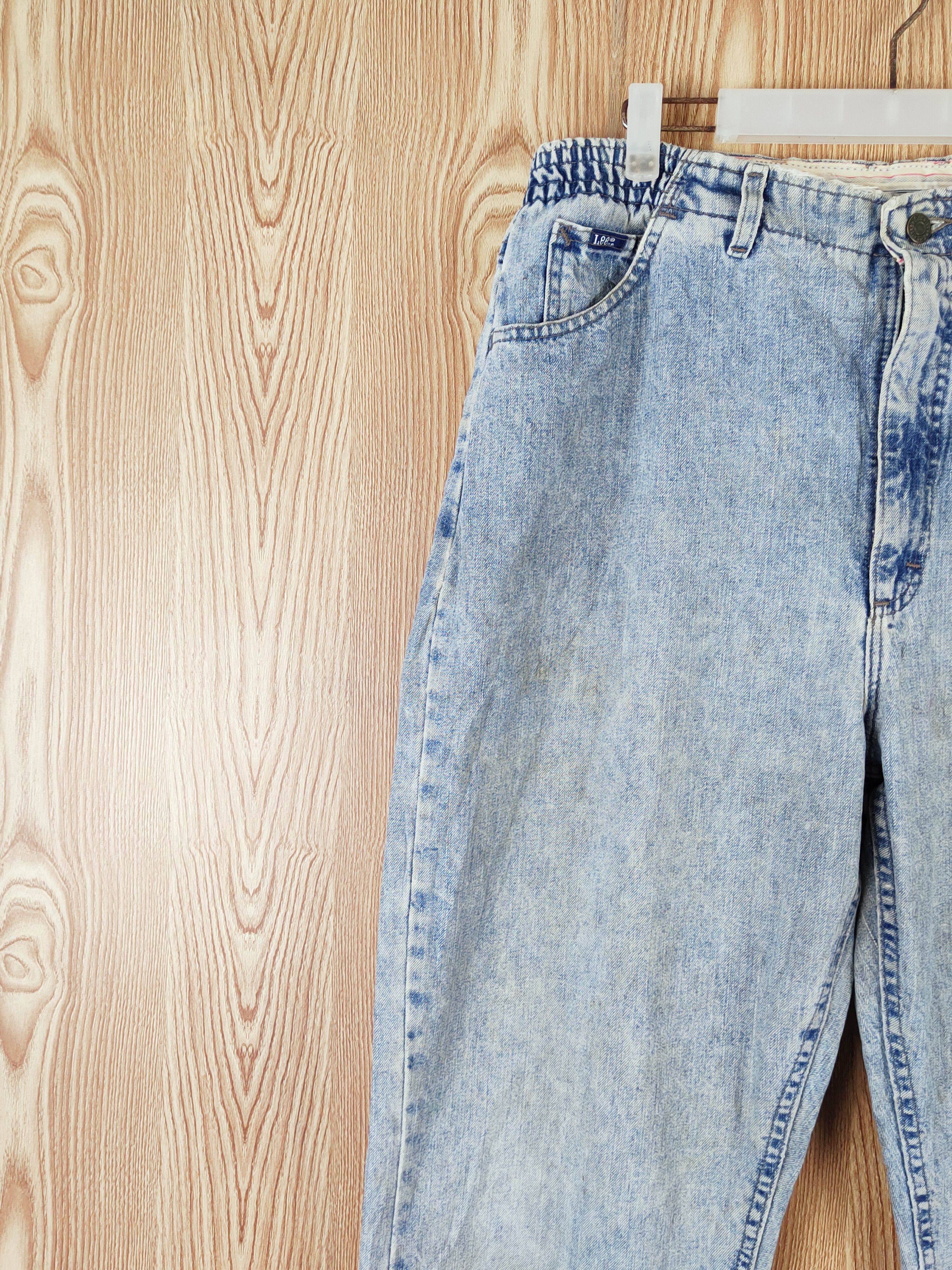 Lee × Vintage Vintage Lee Blue Distressed Faded Jeans Size 35" - 3 Thumbnail