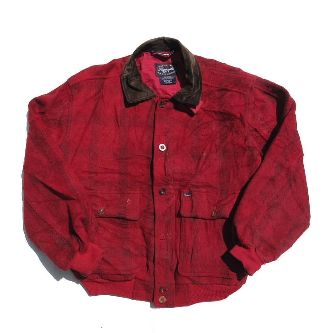 Designer × Faconnable × Vintage Vintage 1980s Faconnable french Red Tartan Jacket Shell Wol Size US M / EU 48-50 / 2 - 1 Thumbnail