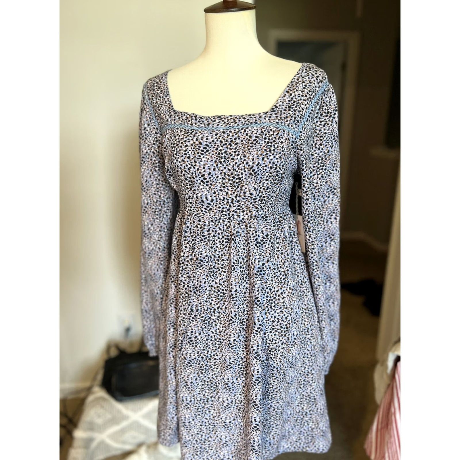 Jessica Simpson Jessica Simpson Dress Sundress Medium M Multicolor Floral Funky Print Knee Length Womens" Size M / US 6-8 / IT 42-44 - 2 Thumbnail