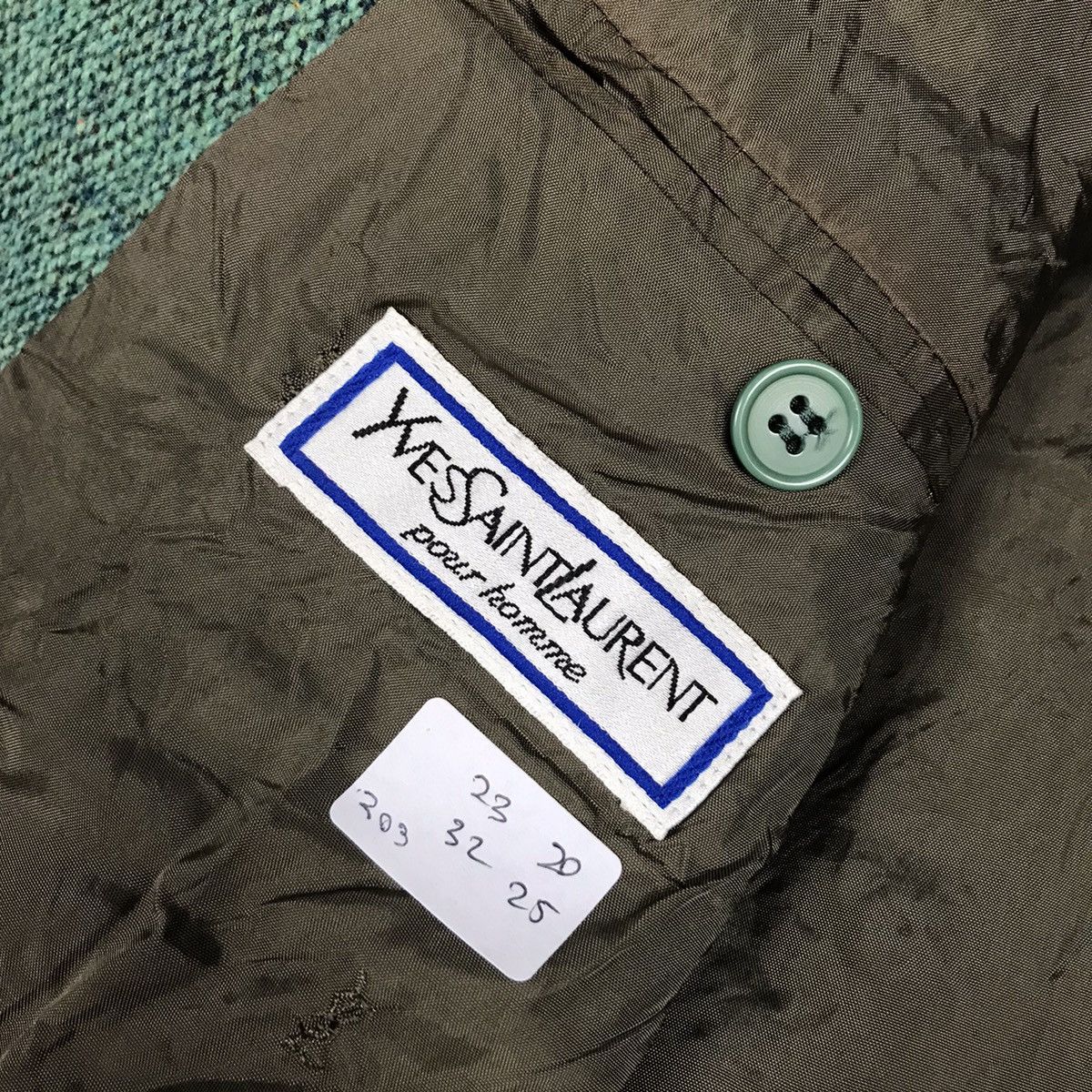 Yves Saint Laurent YVESSANINTLAURANT YSL WOOL GREEN BLAZER JACKET Size US M / EU 48-50 / 2 - 11 Thumbnail