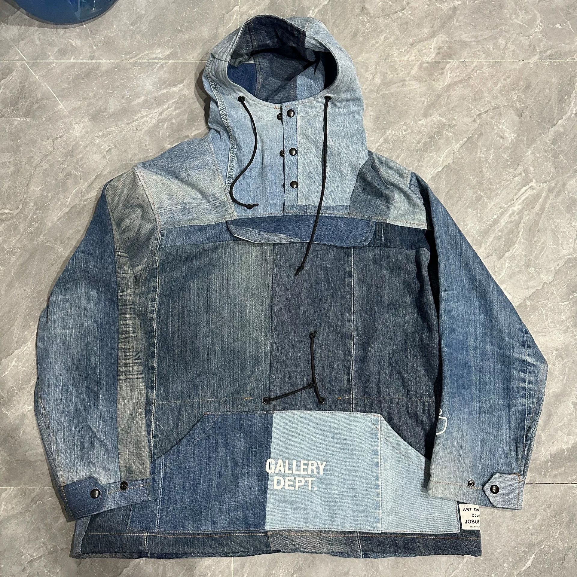 Gallery Dept Patchwork Button Hoodie