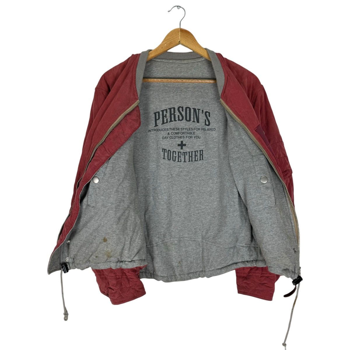 PERSON'S ☀️PERSON’S QUILTED REVERSIBLE BOMBER JACKET LIKE ISSEY MIYAKE Size US L / EU 52-54 / 3 - 7 Thumbnail