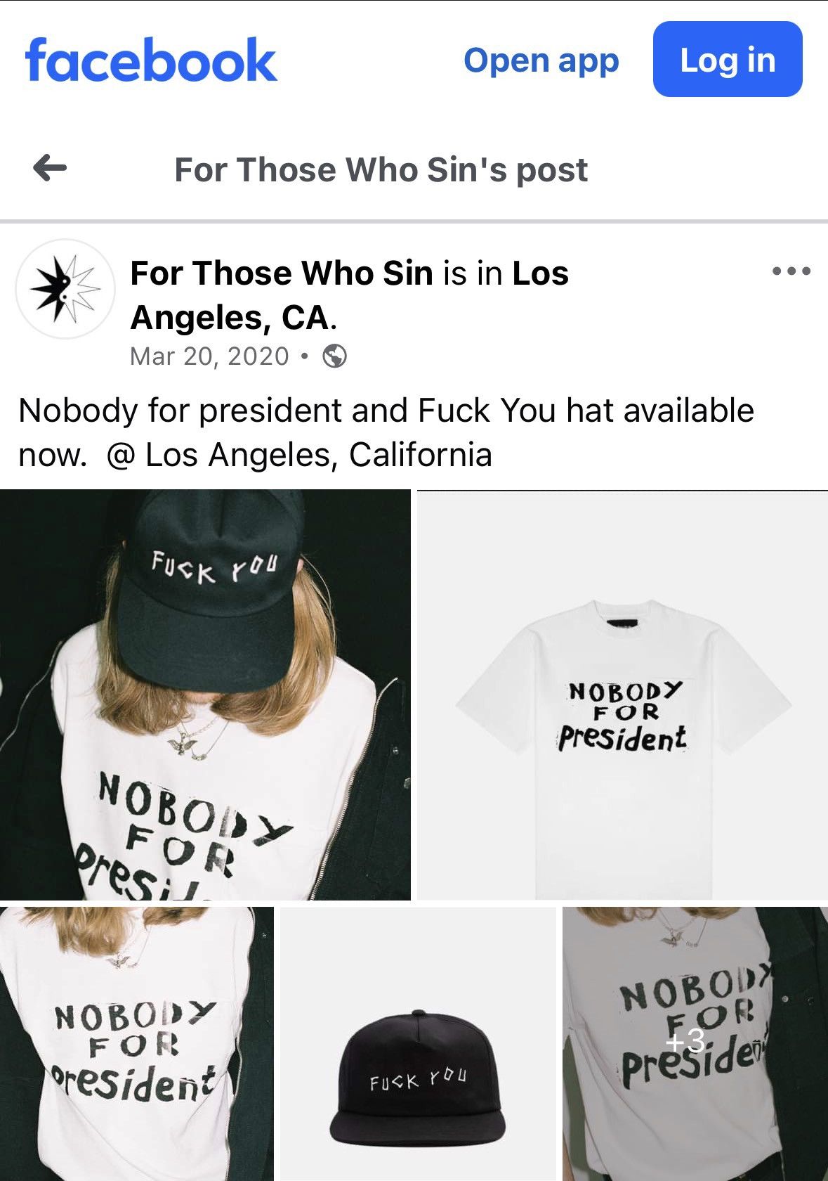 For Those Who Sin FTWS "Nobody For President" White Satin Rope Hat Size ONE SIZE - 6 Thumbnail