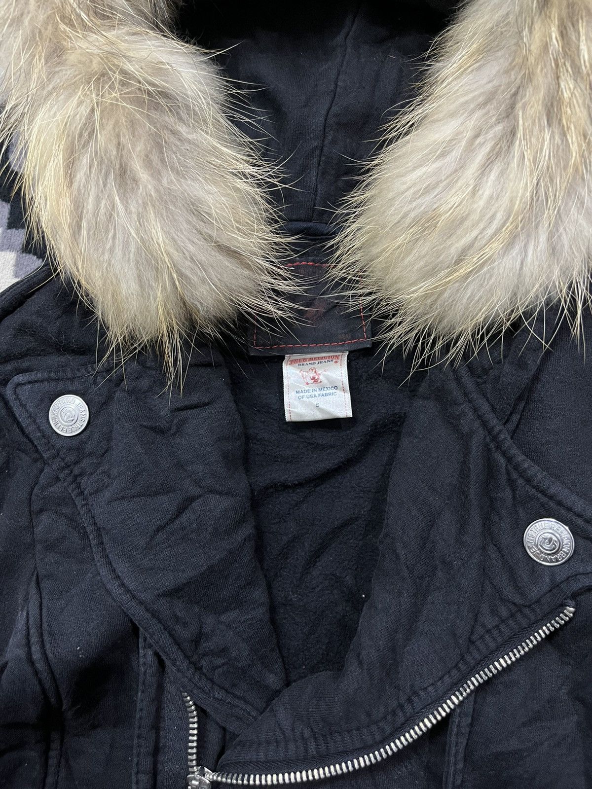 If Six Was Nine 2000s True religion faux fur punk moto jacket hoodie Size US S / EU 44-46 / 1 - 5 Thumbnail