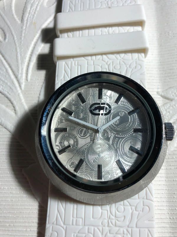 Designer Unltd Marc Ecko Unisex Quartz Watch and White Silicon Size ONE SIZE - 3 Thumbnail