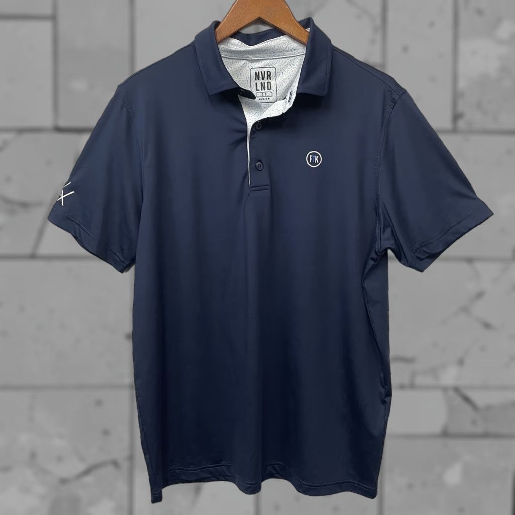 Vintage NVRLND Roxx Vodk Polo Shirt Dark Blue Athletic M Mens Size M Polo Shirt Size US M / EU 48-50 / 2 - 1 Thumbnail