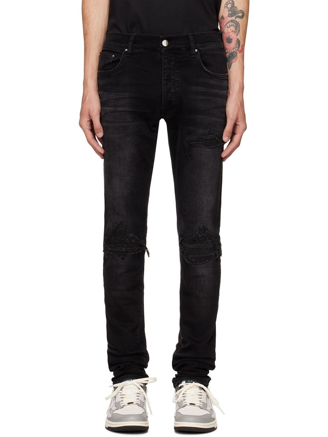 Amiri o1s1wg110925 MX1 Bandana Jacquard Jeans in Black Size US 30 / EU 46 - 1 Thumbnail