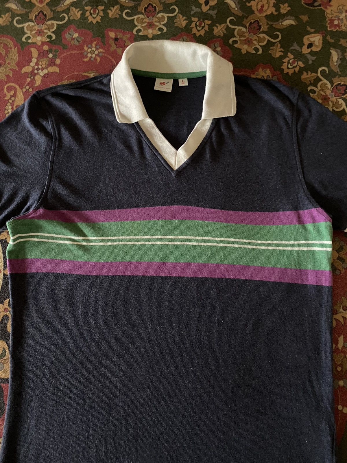 Designer × Michael Bastian × Uniqlo Michael Bastian X Uniqlo Colorful Triped Polo Tee Size US M / EU 48-50 / 2 - 3 Thumbnail