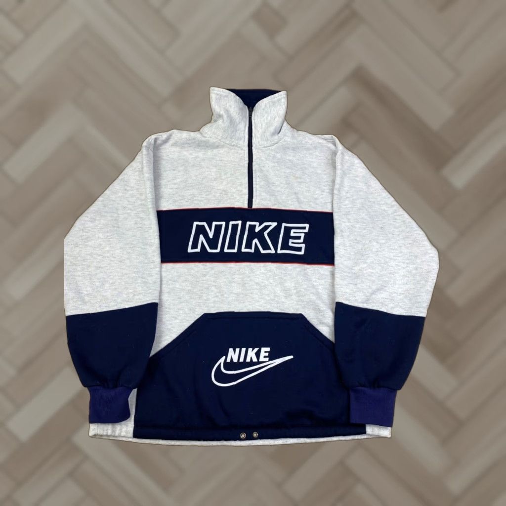 Nike Nike Sweatshirt 1/4 Zip Pullover Womens XS Gray Logo High Neck Pullover Casual Size XS / US 0-2 / IT 36-38 - 1 Thumbnail