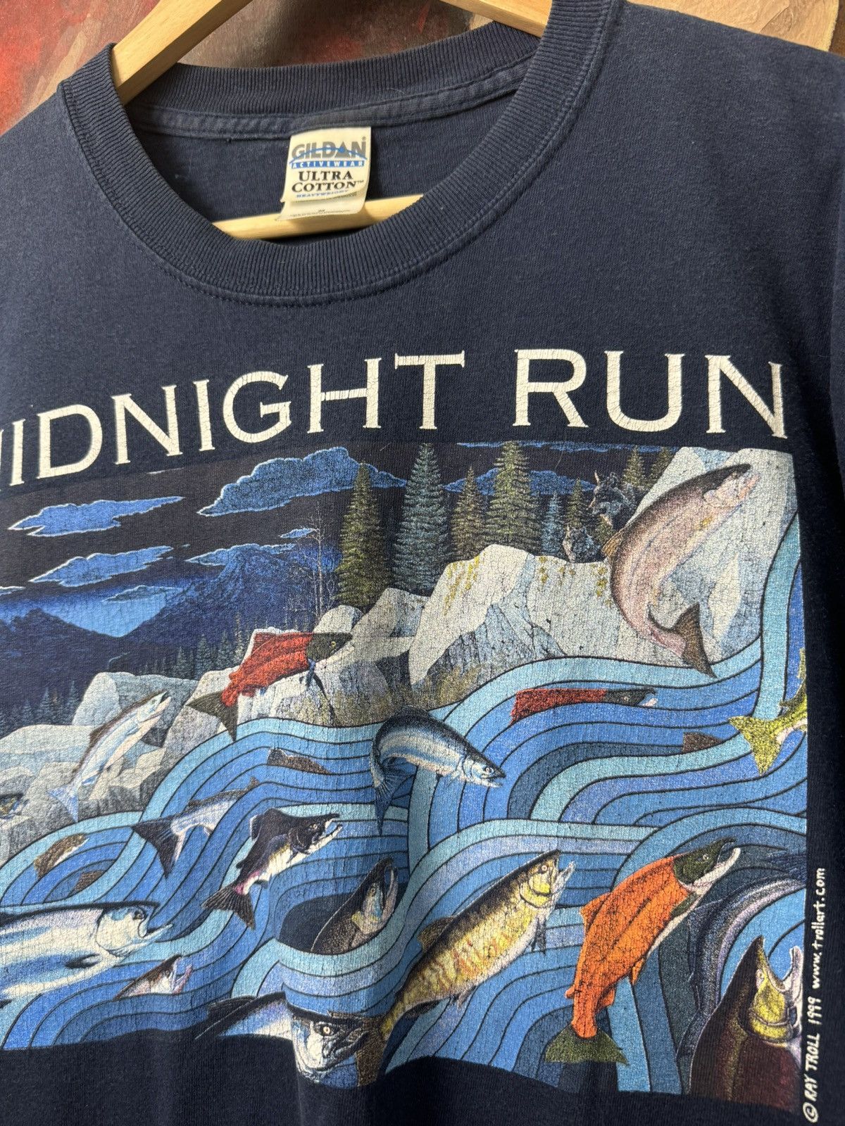 Vintage Vintage 90s Ray Troll Midnight Run Art Graphic Tee Rare Size US M / EU 48-50 / 2 - 2 Thumbnail