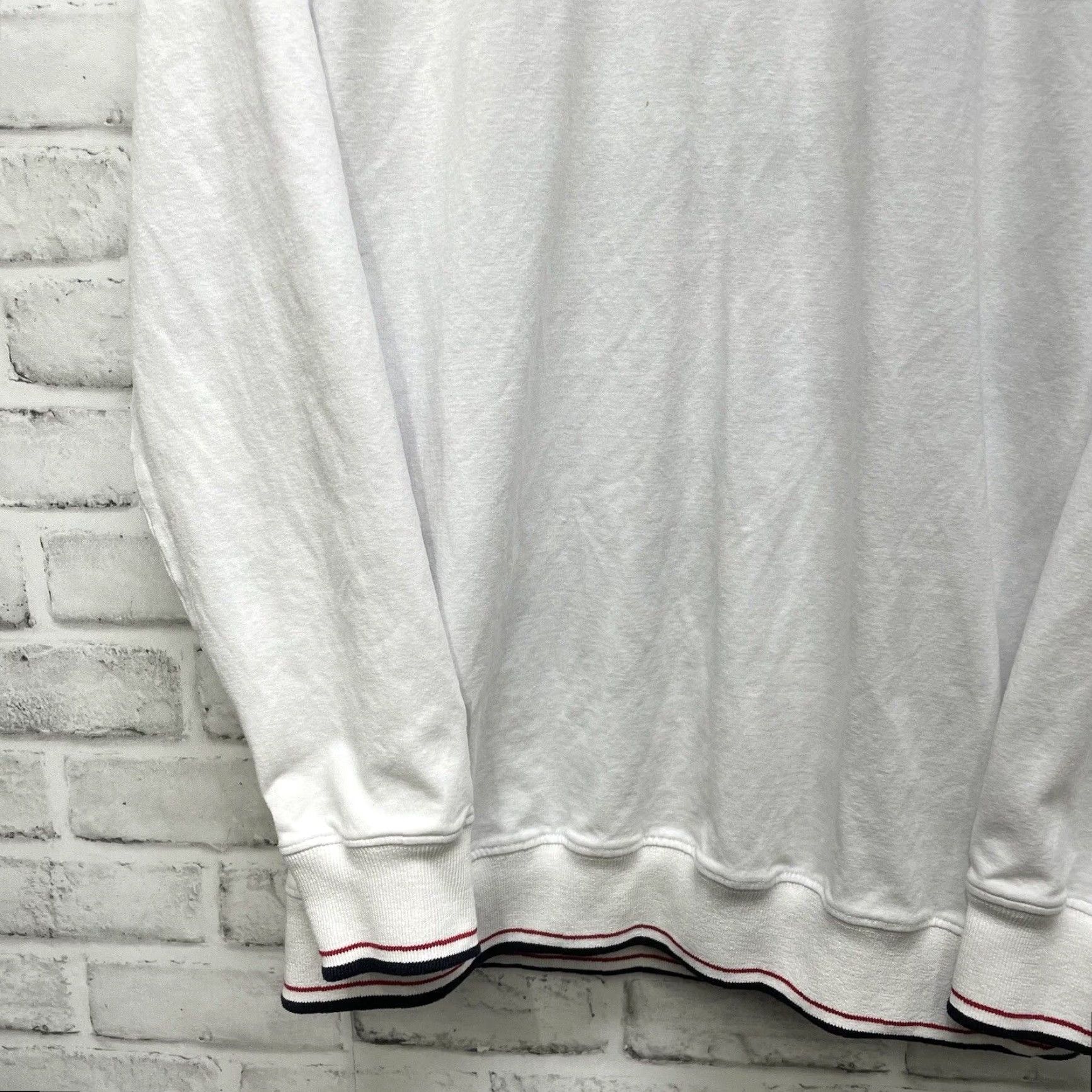 Ben Sherman VINTAGE Ben Sherman Pullover Half-Zip Mens L White Polyester Zip Overcoat Size US L / EU 52-54 / 3 - 3 Thumbnail